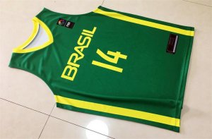 14 Schmidt 2019 FIBA Basketball World Cup Brazil Team Jersey Green